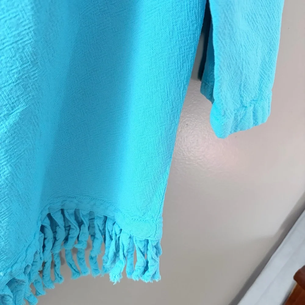 NWT Sea Breeze CA Sedona Fringe Cotton Top Small - Picture 3 of 7